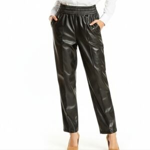 Maison d'amelie faux leather pants Black